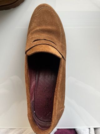 Mocasines ante tacón ancho