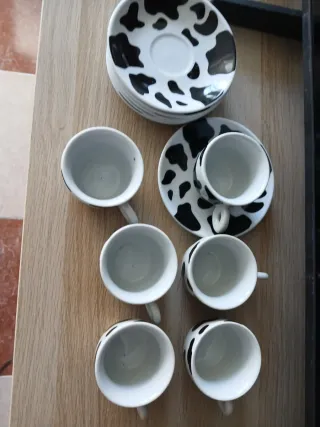 Juego café porcelana vaquita