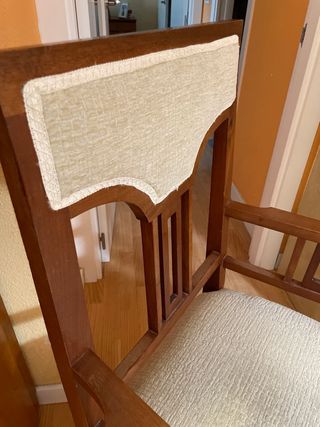 2 sillones de Madera Haya Tapizado