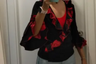 Camisa flamenca abierta con volantes