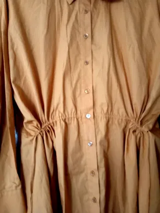 Vestido camisero Zara naranja talla L