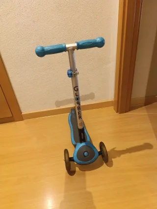 Patinete 3 Ruedas con Luces Azul