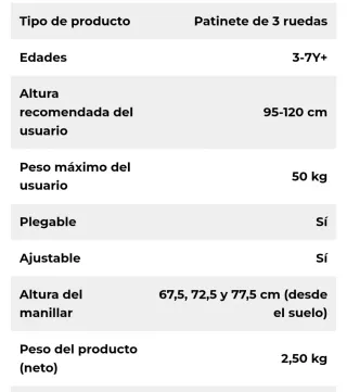 Patinete 3 Ruedas con Luces Azul