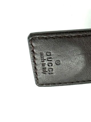 Clip porta biglietti da visita Gucci marrone