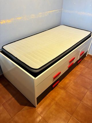 Cama nido 90x190 con 2 cama y cajones almacenaje