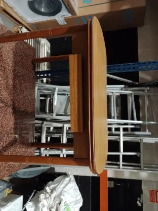 Mesa de cocina madera y mármol