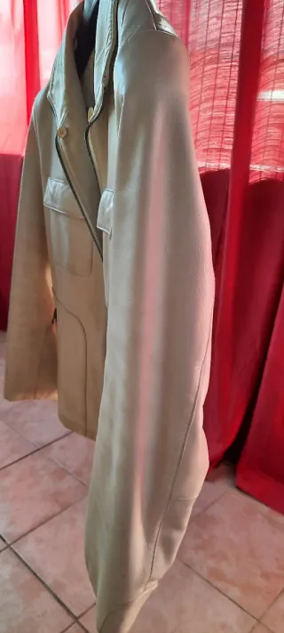 Giubbotto pelle bianca tg. 46