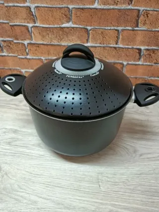 Pensofal Biostone Olla coladora, Aluminio, Negro