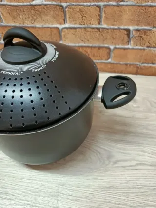 Pensofal Biostone Olla coladora, Aluminio, Negro