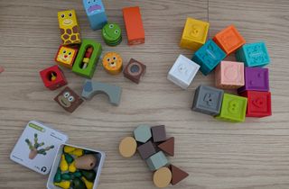 Juego de cubos de construcción para niños