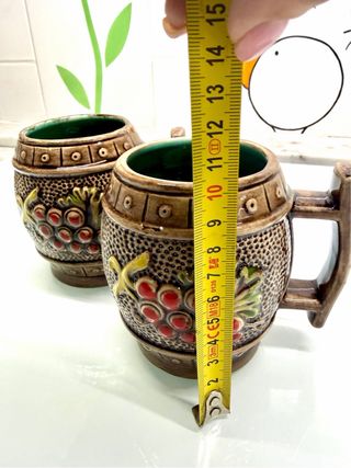 2 Boccali Vintage Ceramica smaltata San Marino