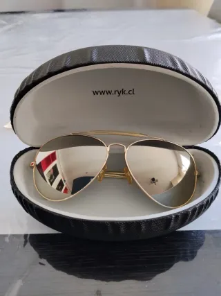 Gafas Aviador Calvin Klein Espejadas Doradas