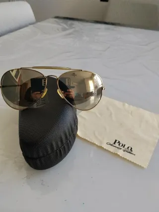 Gafas Aviador Calvin Klein Espejadas Doradas