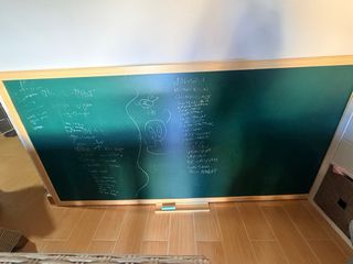 Pizarra verde de madera