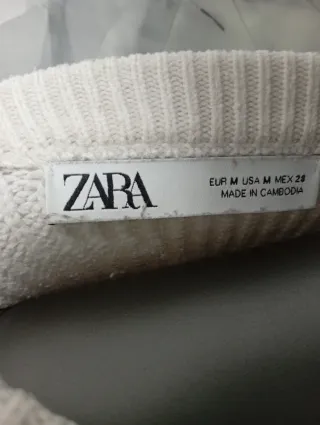 Jersey Zara Punto Grueso Talla M