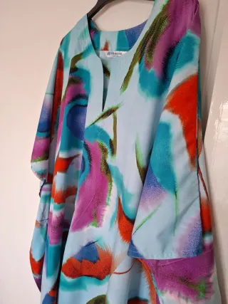 Kaftán estampado multicolor talla única