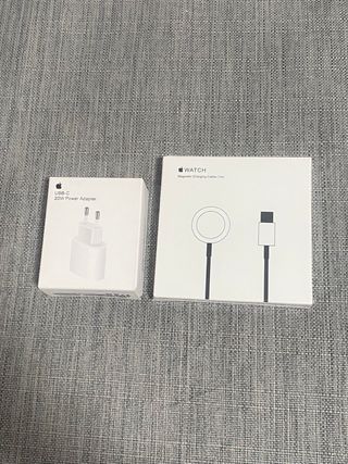 Cargador Apple USB-C 20W y Cable Carga Watch