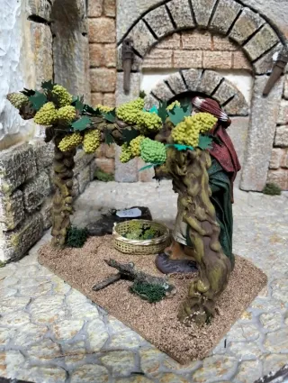 Figura Belén Pastor Recogiendo Uvas