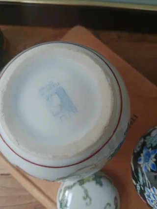 Lote 2 tibores decorativos