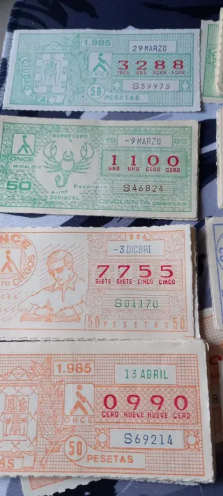 Lote de  Billetes Lotería ONCE