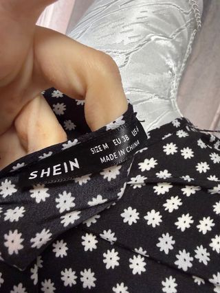 Vestido estampado lunares manga larga