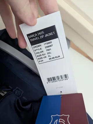 Chaqueta FC Barcelona Oficial Azul