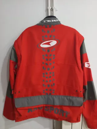 Chaqueta Off Road AXO Stone Roja y Gris