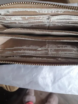 Portafoglio Pinko Beige e Oro