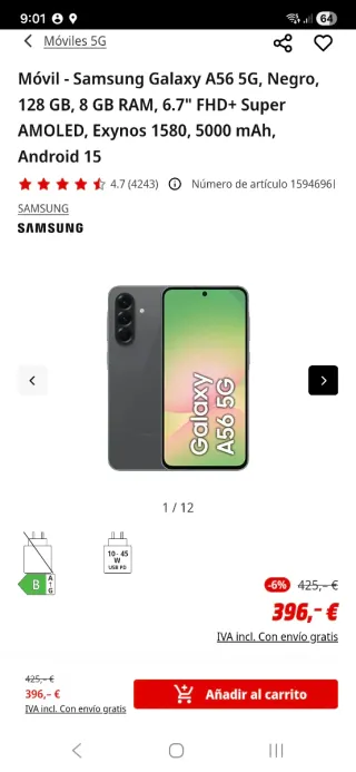 SAMSUNG A56 5G A ESTRENAR!