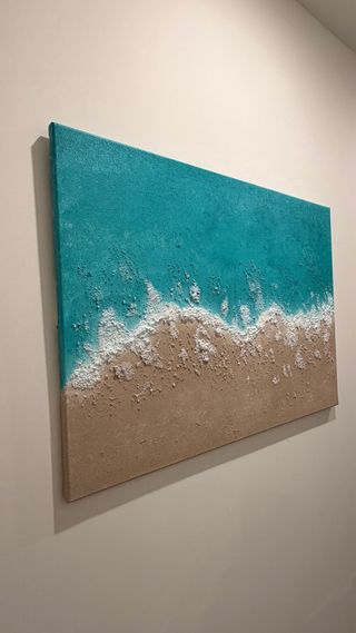 Cuadro Textura Playa Mar Turquesa