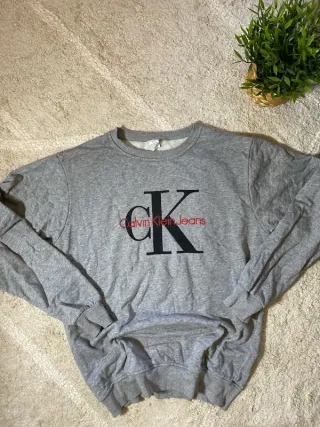 Sudadera Calvin Klein Jeans Gris Y2K