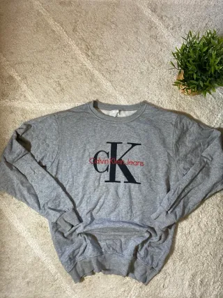 Sudadera Calvin Klein Jeans Gris Y2K