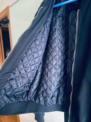 Cazadora Bomber Azul Marino Talla M Stradivarius