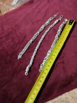 Esclavas plata 925 baño