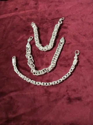 Esclavas plata 925 baño