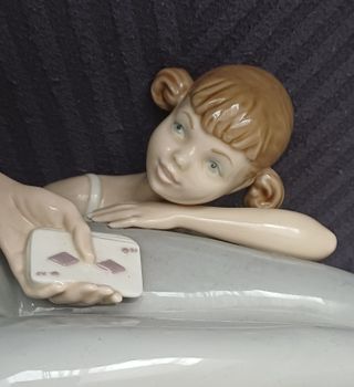 Lladro payaso bailarina con carta. Mide 41 cm