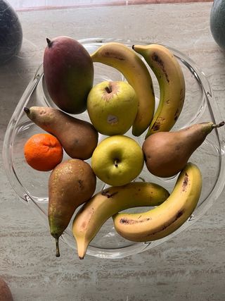 Centro de mesa frutero cristal