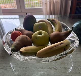 Centro de mesa frutero cristal