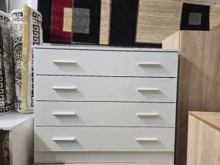 Cómoda 4 cajones madera y metal