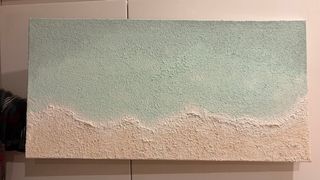 Cuadro Textura Beige y Verde Azulado