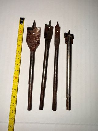 Juego 4 brocas planas madera varios tamaños