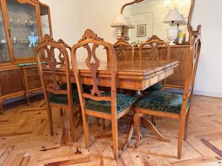 Conjunto Mesa y 6 Sillas Comedor ampliable