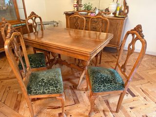 Conjunto Mesa y 6 Sillas Comedor ampliable