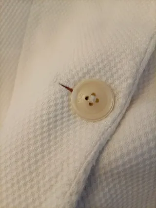 Americana Massimo Dutti Mujer Blanca