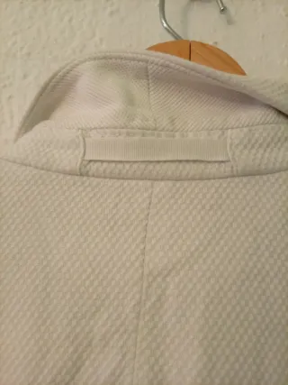 Americana Massimo Dutti Mujer Blanca