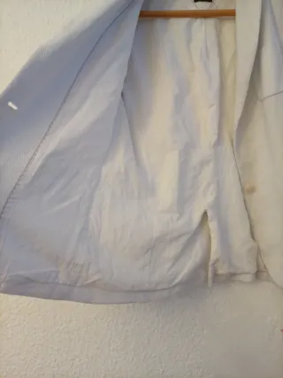 Americana Massimo Dutti Mujer Blanca