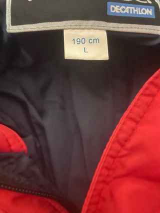 Mono de esquí rojo 190cm L Dechatlon