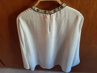 Blusa Zara Blanca Talla XL