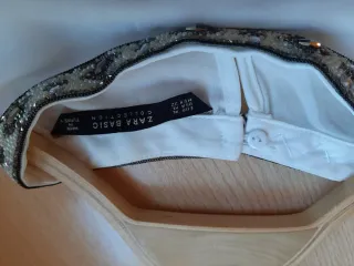 Blusa Zara Blanca Talla XL