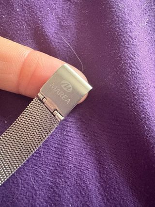 Reloj Marea esfera rosa y correa plateada